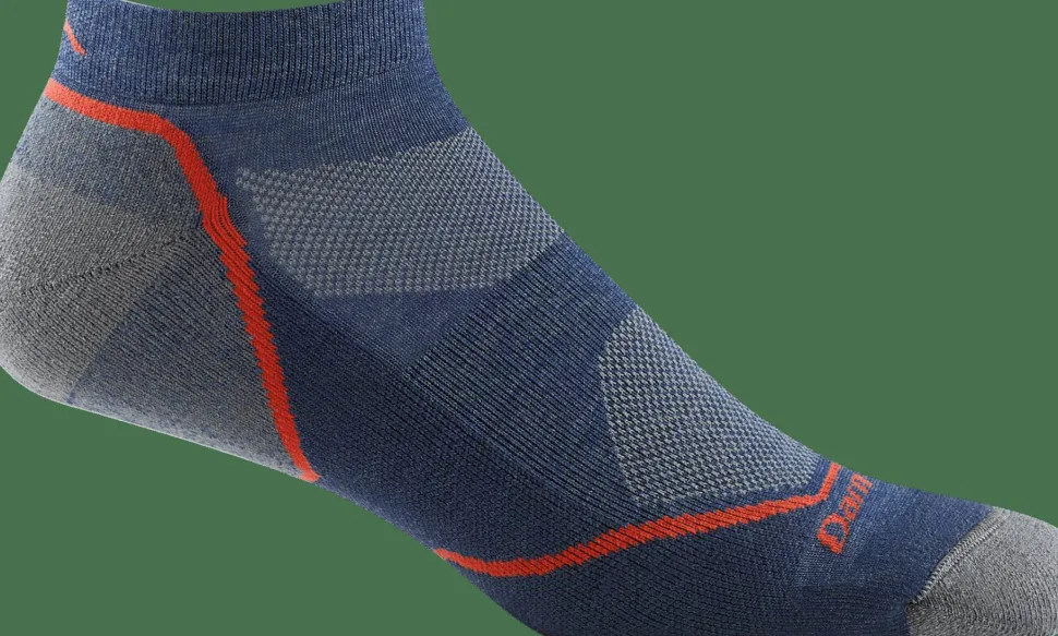 Darn Tough Men's Light Hiker No Show Lightweight with Cushion Denim
