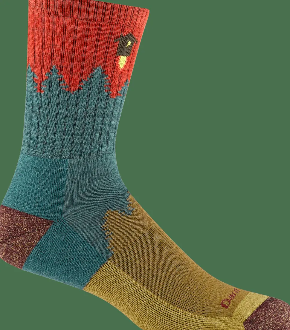 Darn Tough Men's Number 2 Micro Crew Midweight Hiking Sock Teal