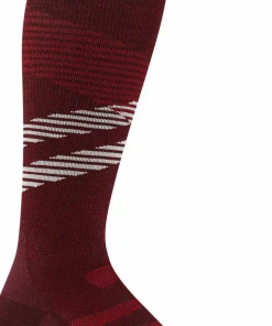 Darn Tough Men's Pennant RFL Over-the-Calf Ultra-Lightweight Burgundy