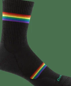 Darn Tough Men's Prism Micro Crew Lightweight Running Sock with Cushion Black