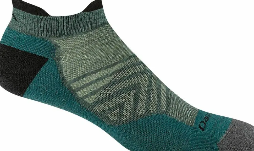 Darn Tough Men's Run No Show Tab Ultra-Lightweight with Cushion Teal