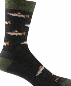 Darn Tough Men's Spey Fly Crew Lightweight Lifestyle Sock Charcoal