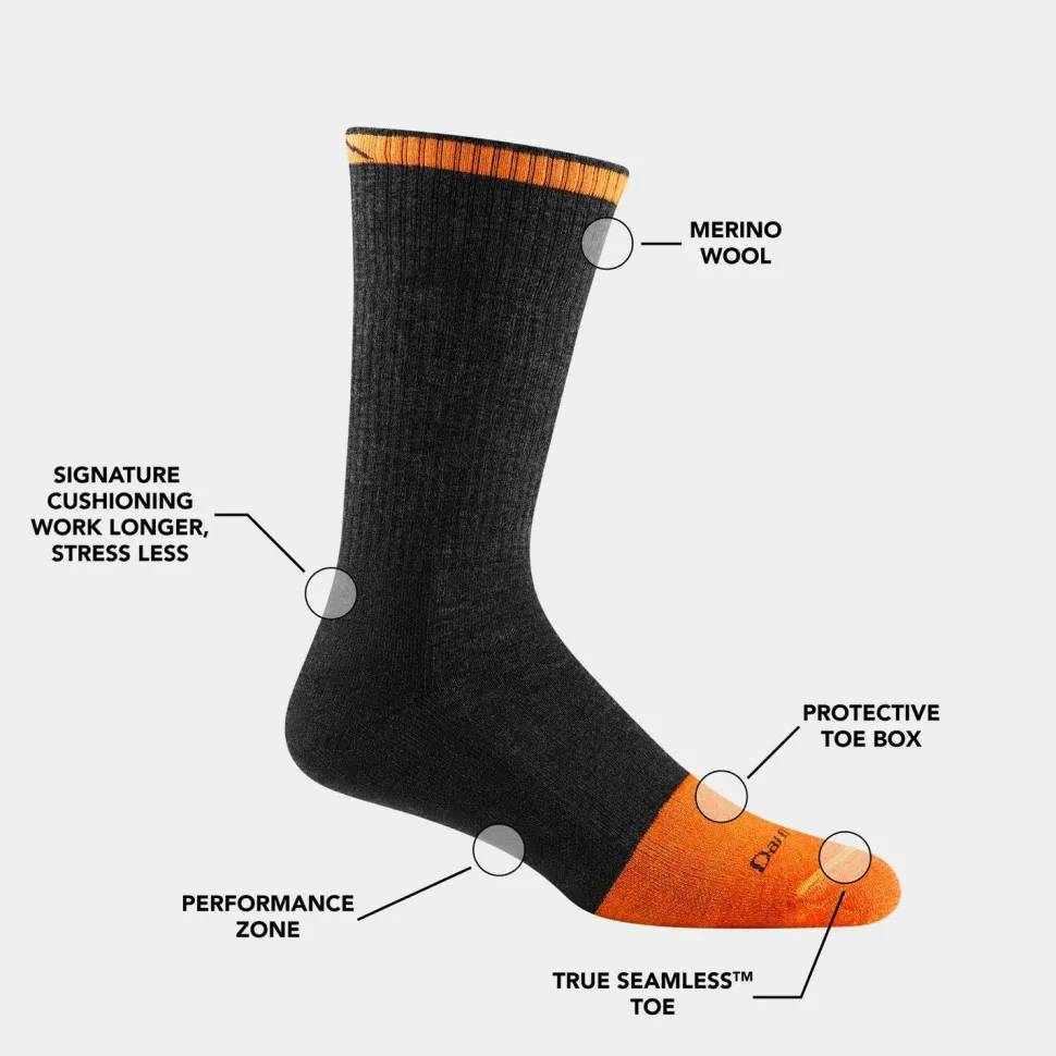 Darn Tough Men's Steely Boot Midweight Work Sock Graphite