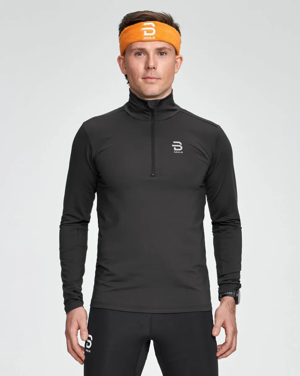 Dæhlie Men's Half Zip Tempo Obsidian