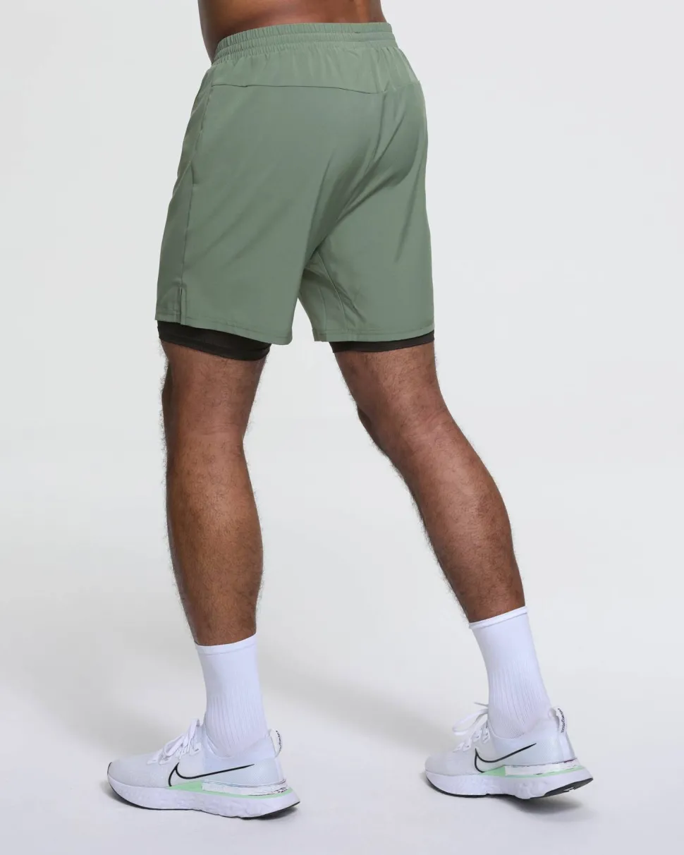 Dæhlie Men's Shorts Run 2-in-1 Dark Forest