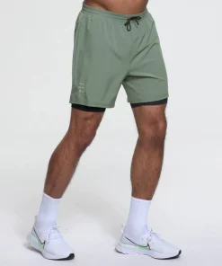 Dæhlie Men's Shorts Run 2-in-1 Dark Forest