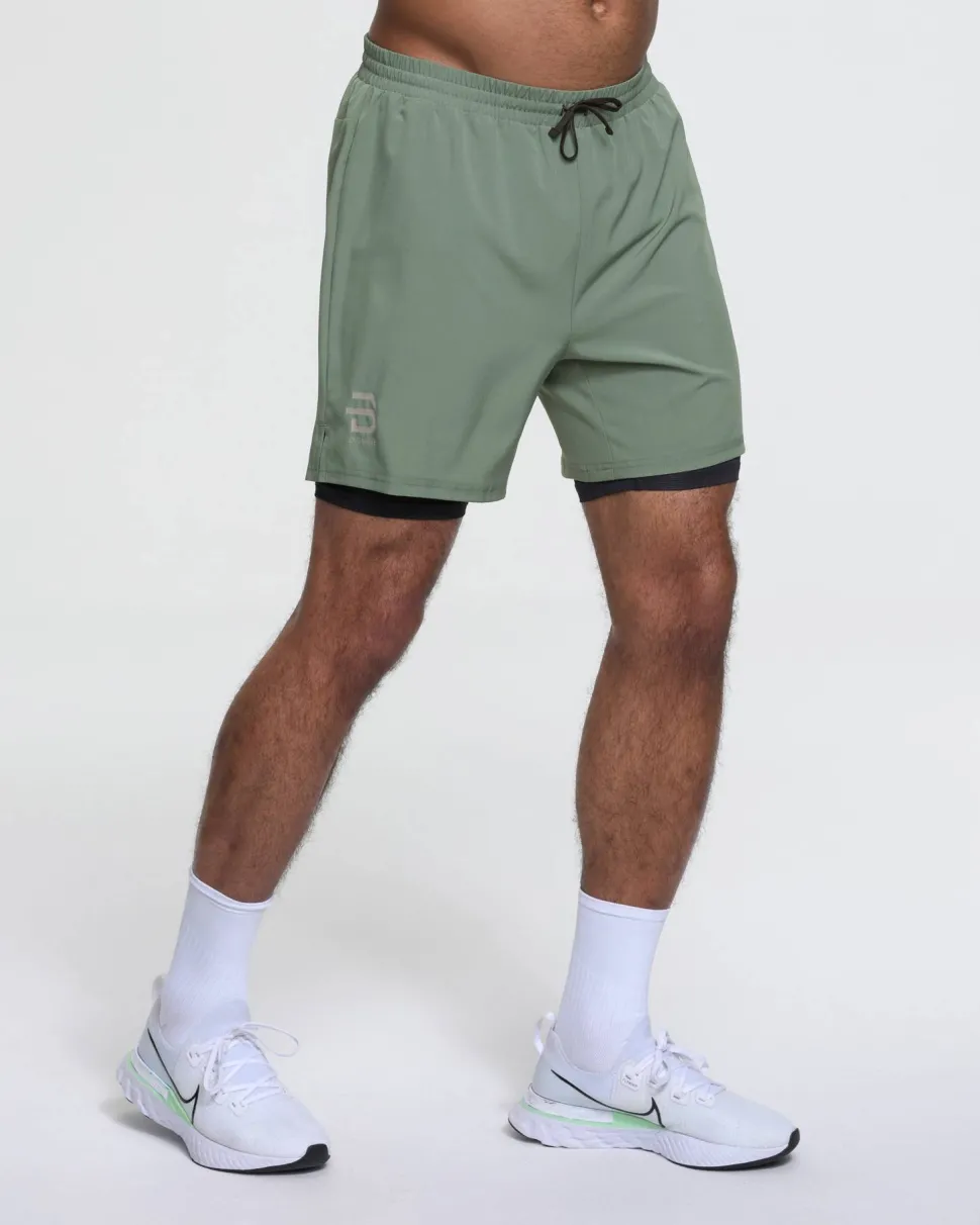 Dæhlie Men's Shorts Run 2-in-1 Dark Forest