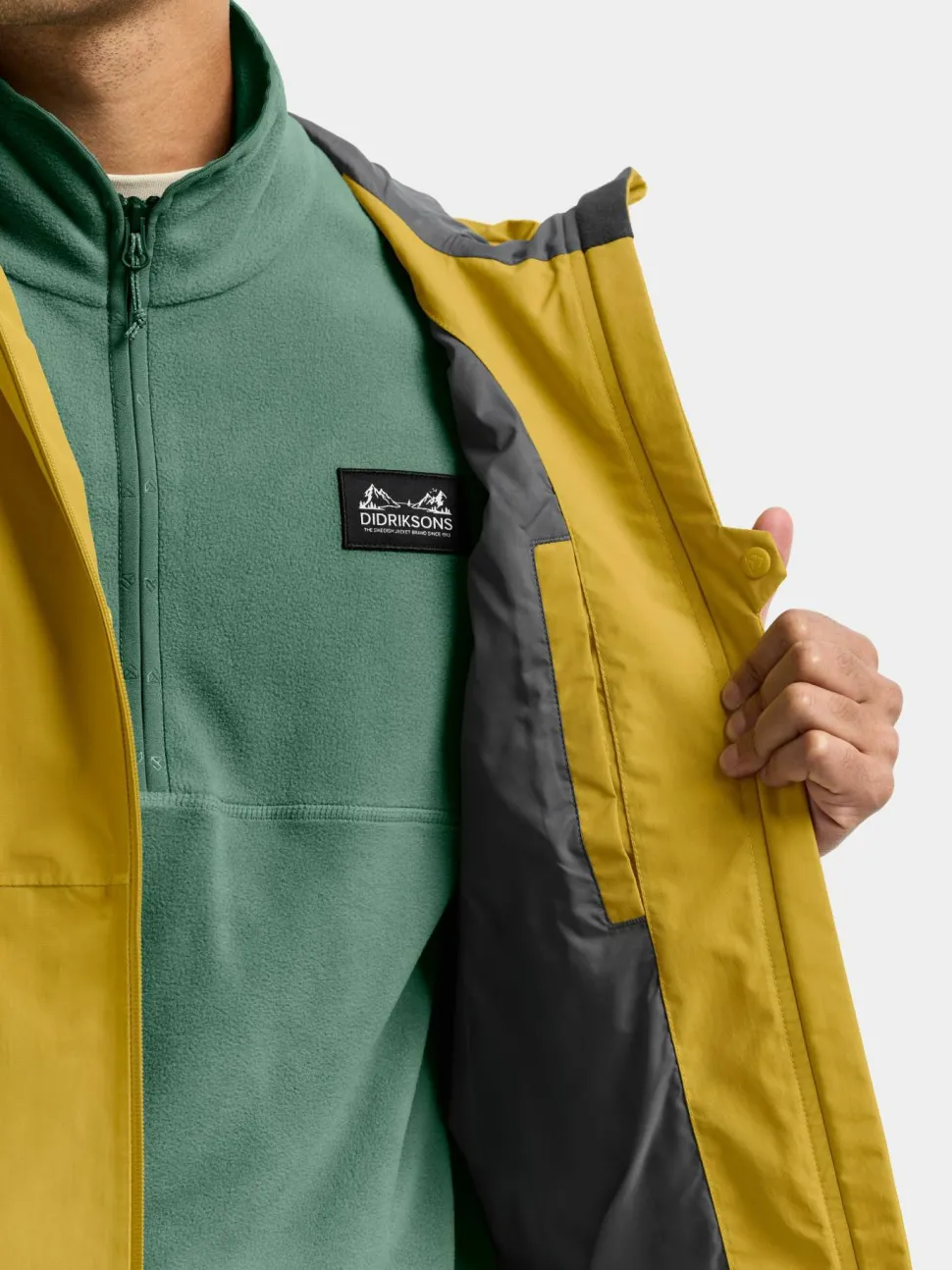 Didriksons Men's Dario Jacket 2 Yellow Pollen