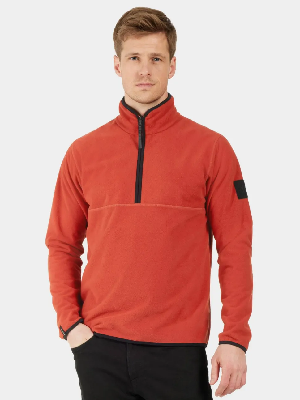 Didriksons Men's Hannes Half Zip Ochre Red