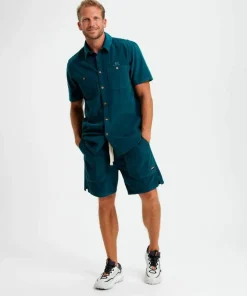 Elevenate Men's Estate Cord Shorts Indian Blue