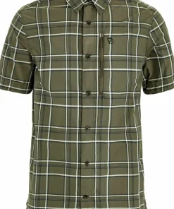 Fjällräven Men's Abisko Hike Shirt Short Sleeve Laurel Green-chalk White
