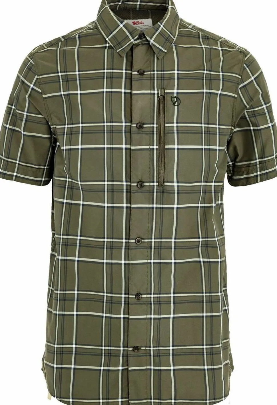 Fjällräven Men's Abisko Hike Shirt Short Sleeve Laurel Green-chalk White