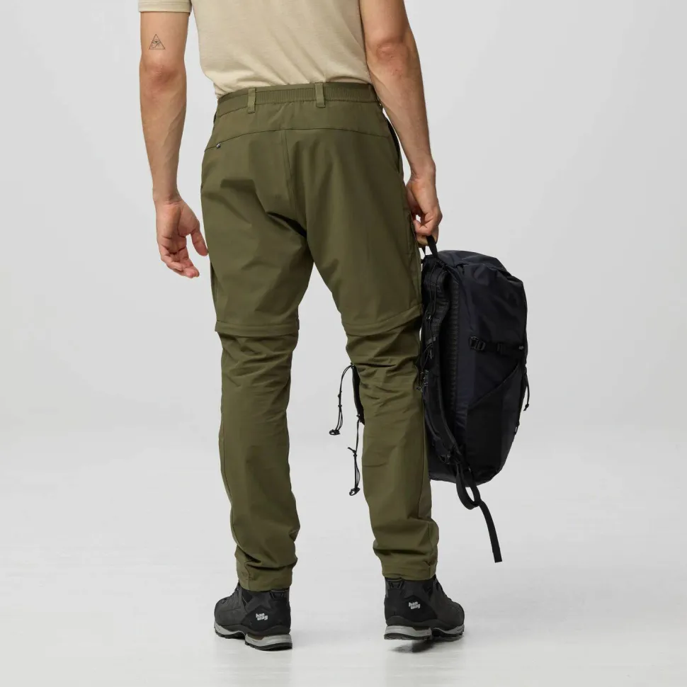 Fjällräven Men's Abisko Hybrid Trail Trousers Zip-Off Navy
