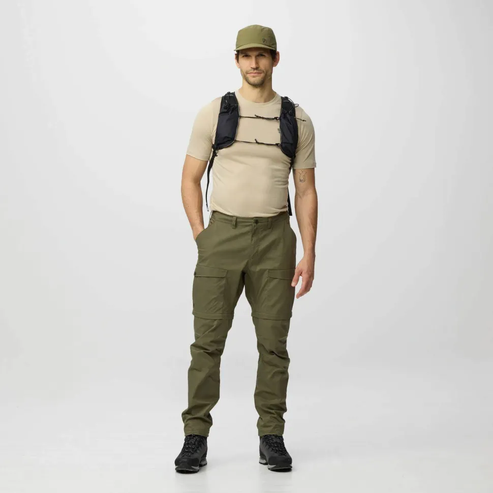 Fjällräven Men's Abisko Hybrid Trail Trousers Zip-Off Navy