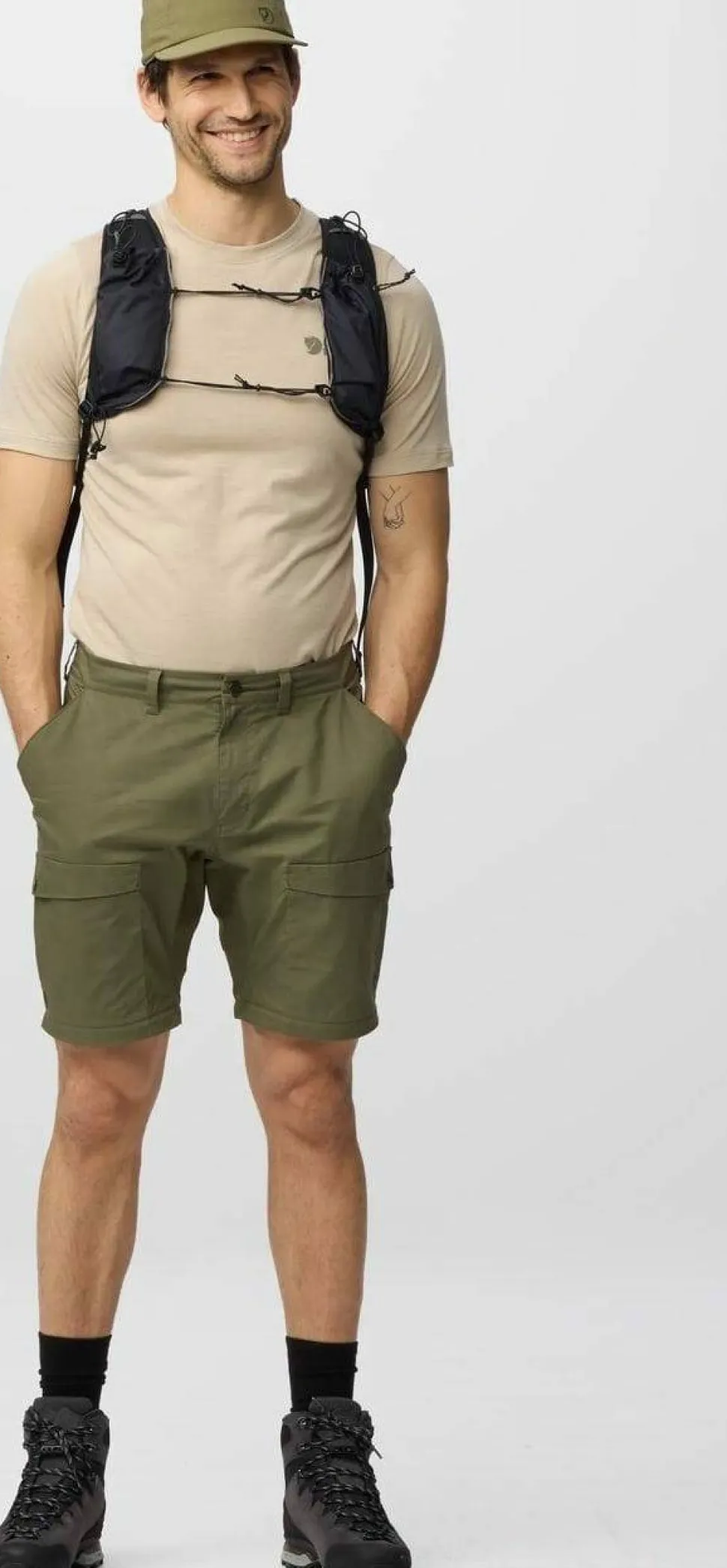 Fjällräven Men's Abisko Hybrid Trail Trousers Zip-Off Laurel Green