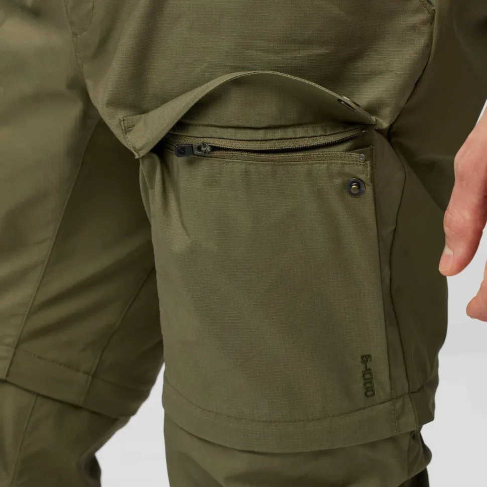 Fjällräven Men's Abisko Hybrid Trail Trousers Zip-Off Laurel Green