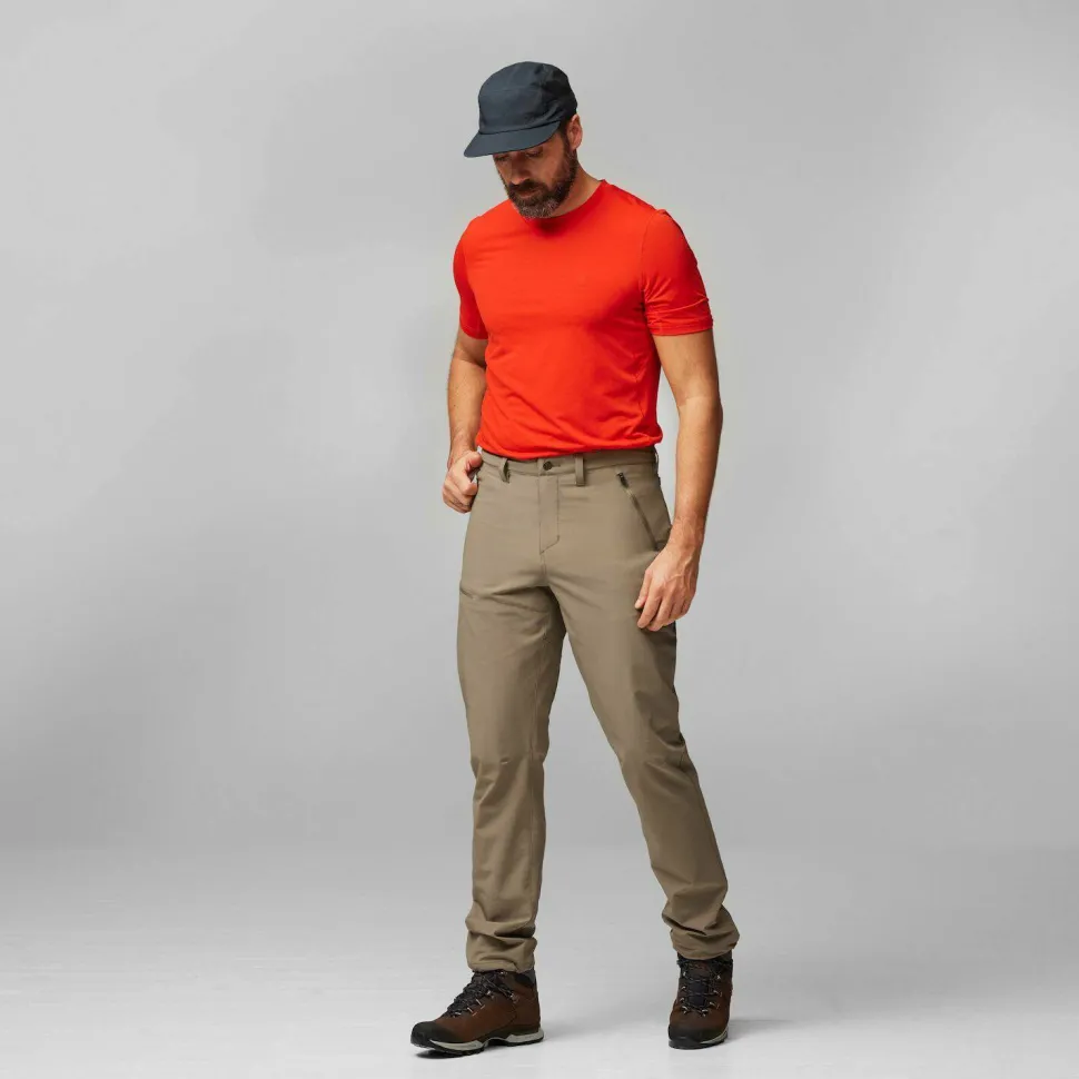 Fjällräven Men's Abisko Trail Stretch Trousers Suede Brown