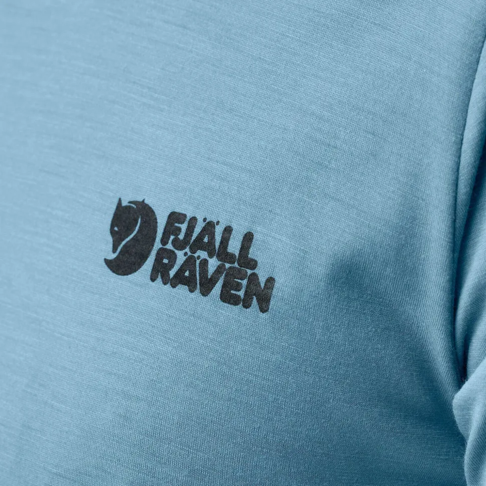 Fjällräven Men's Abisko Wool Logo Short Sleeve Laurel Green