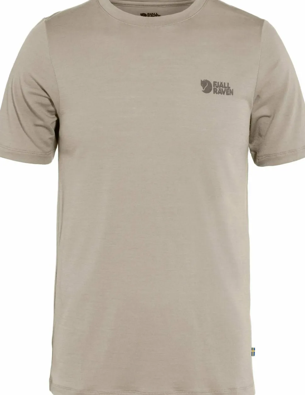 Fjällräven Men's Abisko Wool Logo Short Sleeve Light Fossil