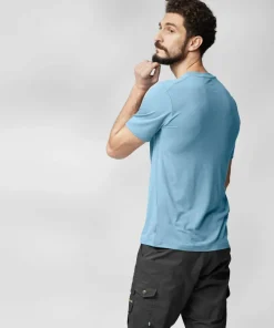 Fjällräven Men's Abisko Wool Logo Short Sleeve Light Fossil