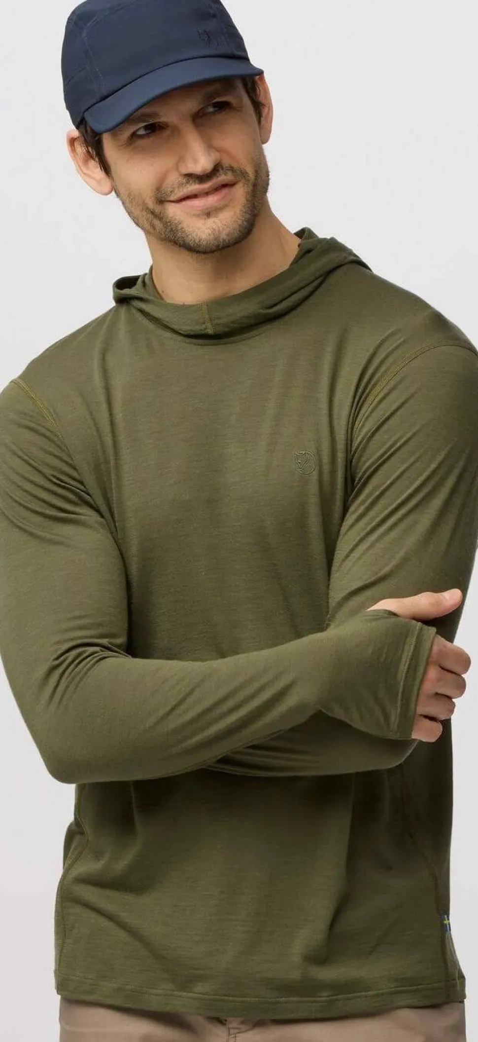 Fjällräven Men's Abisko Wool Hoodie Laurel Green
