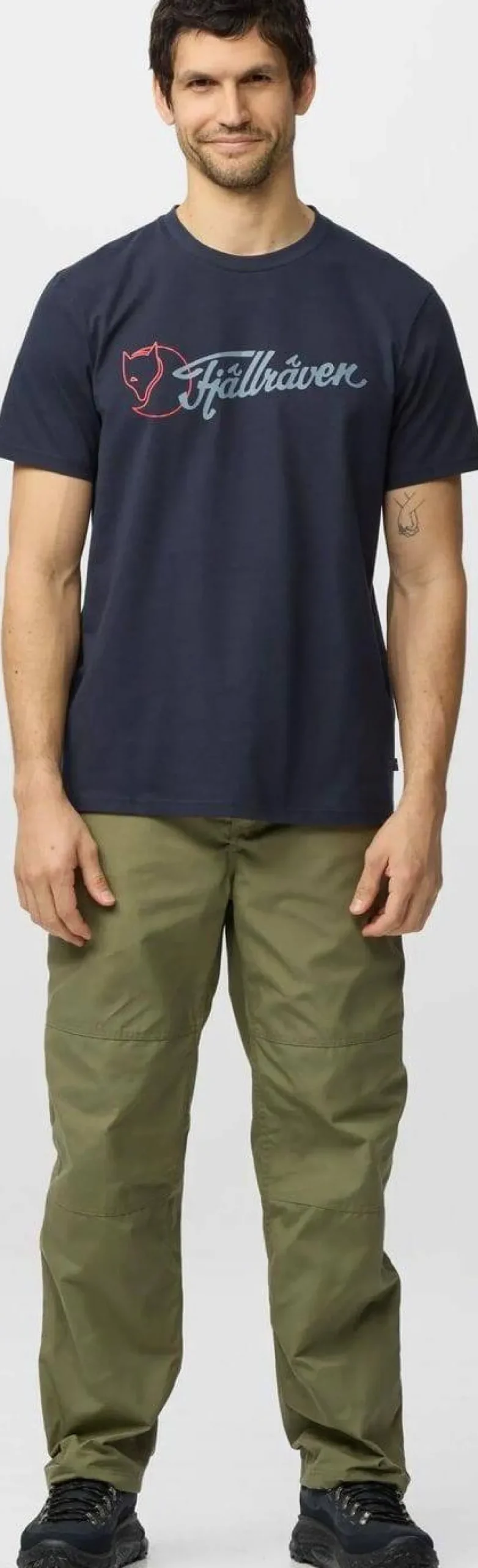 Fjällräven Men's Archive Logo T-Shirt Eggshell