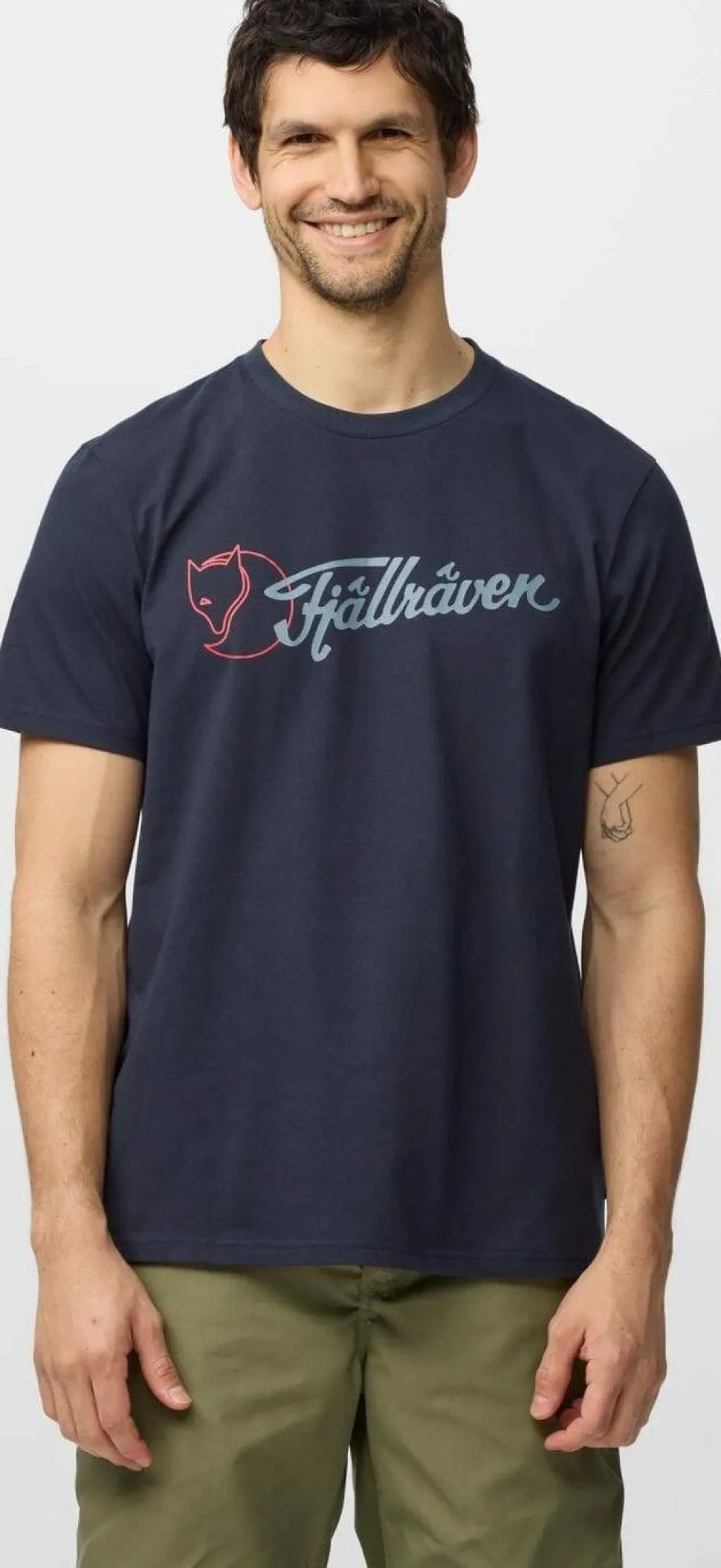 Fjällräven Men's Archive Logo T-Shirt Eggshell