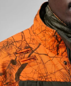 Fjällräven Men's Brenner Pro Padded Jacket Orange Multi Camo-Deep Forest