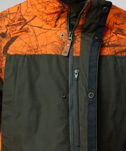 Fjällräven Men's Brenner Pro Padded Jacket Orange Multi Camo-Deep Forest