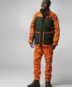 Fjällräven Men's Brenner Pro Winter Trousers Orange Multi Camo