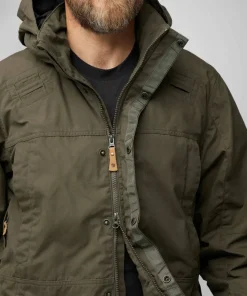 Fjällräven Men's Drev Hybrid Jacket Deep Forest-Orange Multi Camo