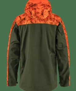 Fjällräven Men's Drev Hybrid Jacket Deep Forest-Orange Multi Camo