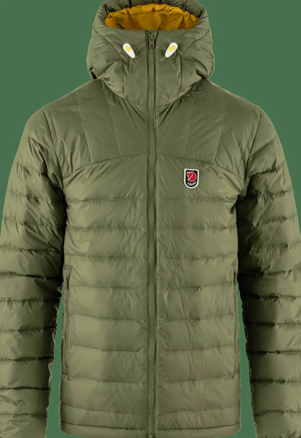Fjällräven Men's Expedition Pack Down Hoodie Green-Mustard Yellow