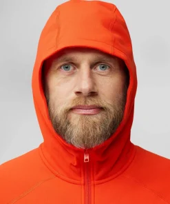 Fjällräven Men's Expedition Fleece Hoodie Flame Orange