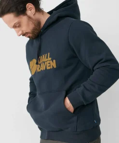 Fjällräven Men's Fjällräven Logo Hoodie Dark Navy