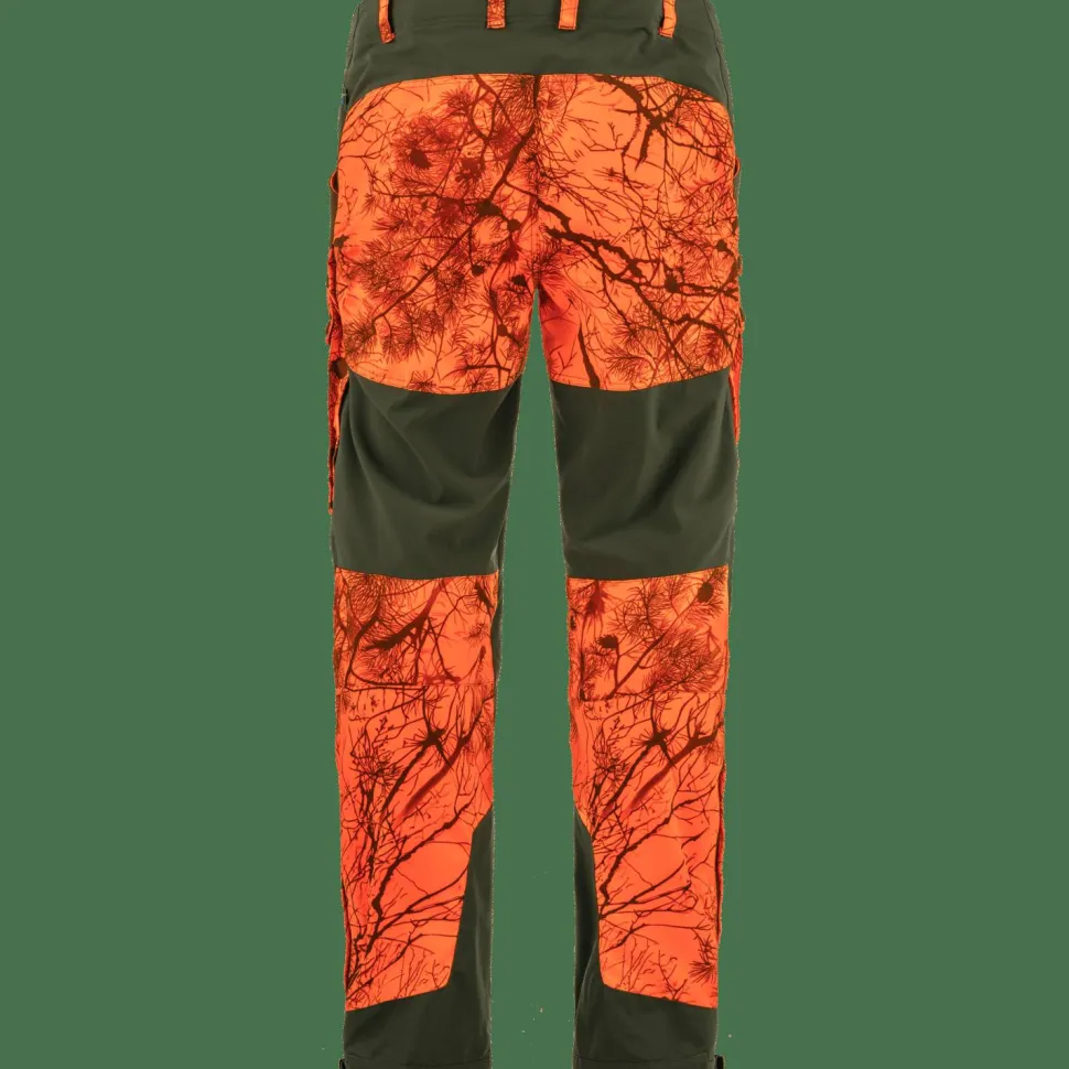 Fjällräven Men's Lappland Hybrid Trousers Orange Multi Camo-Deep Forest