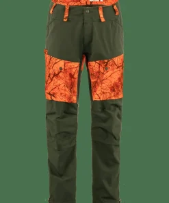Fjällräven Men's Lappland Hybrid Trousers Orange Multi Camo-Deep Forest