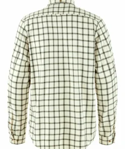 Fjällräven Men's Övik Flannel Shirt Chalk White-laurel Green