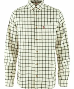 Fjällräven Men's Övik Flannel Shirt Chalk White-laurel Green