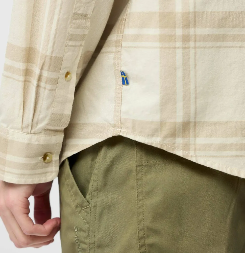 Fjällräven Men's Övik Lite Flannel Shirt Chalk White-fossil