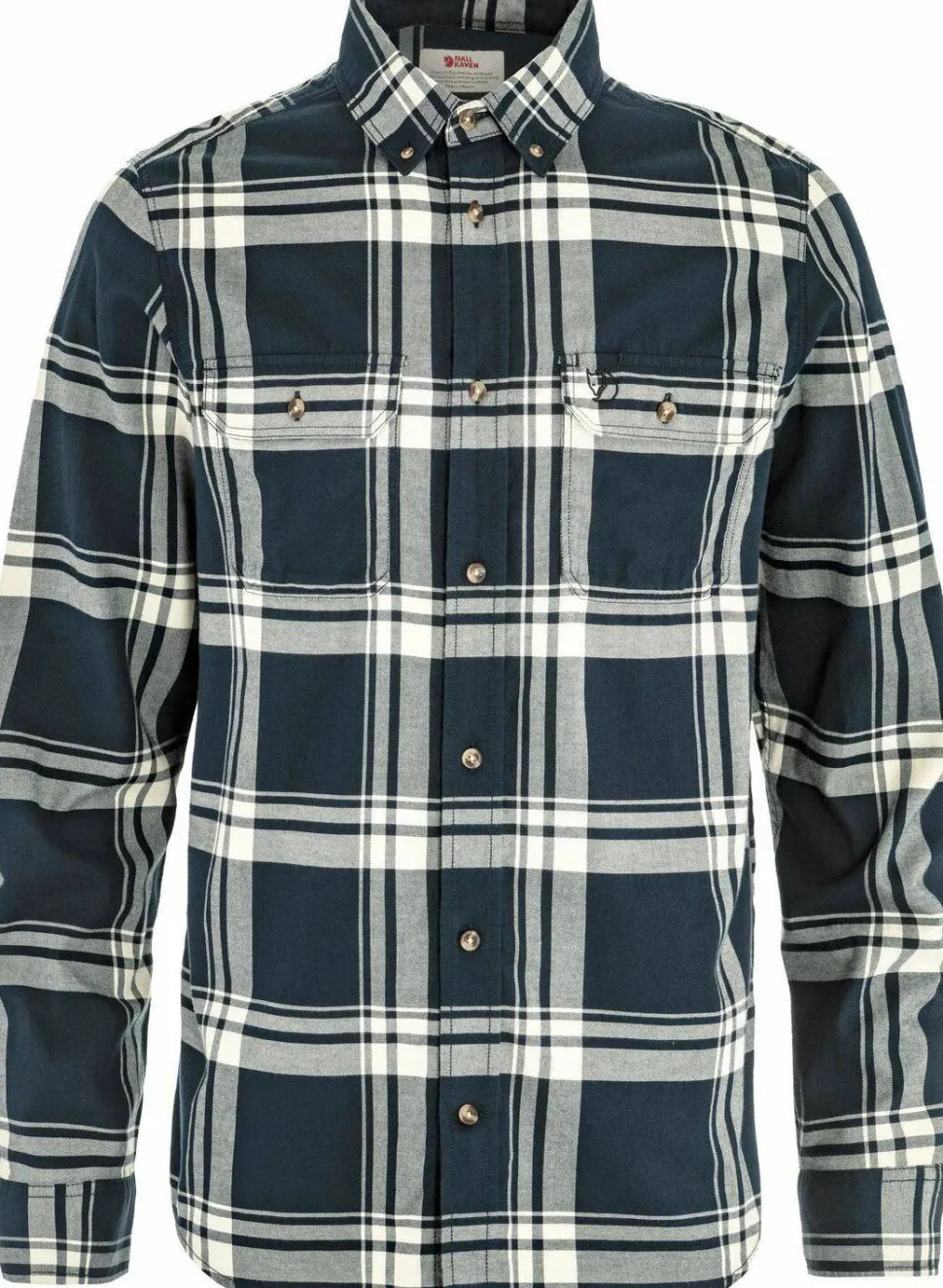 Fjällräven Men's Övik Lite Flannel Shirt Dark Navy-chalk White