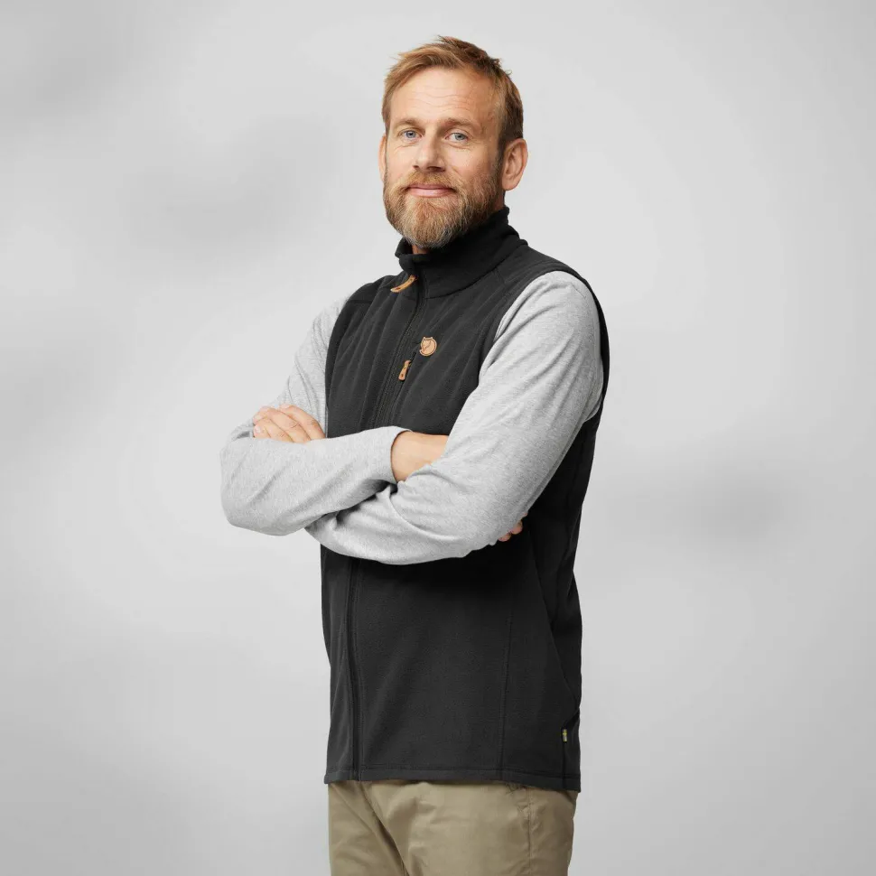 Fjällräven Men's Övik Lite Fleece Vest Black