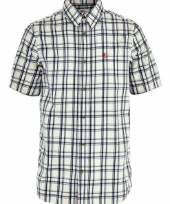 Fjällräven Men's Övik Lite Shirt Short Sleeve Chalk White-dark Navy