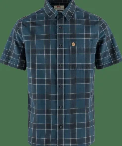 Fjällräven Men's Övik Travel Shirt Short Sleeve Indigo Blue-Dark Navy