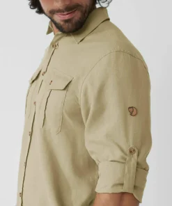 Fjällräven Men's Övik Travel Long Sleeved Shirt Green