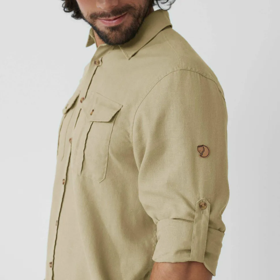 Fjällräven Men's Övik Travel Long Sleeved Shirt Green