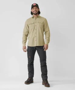 Fjällräven Men's Övik Travel Long Sleeved Shirt Green