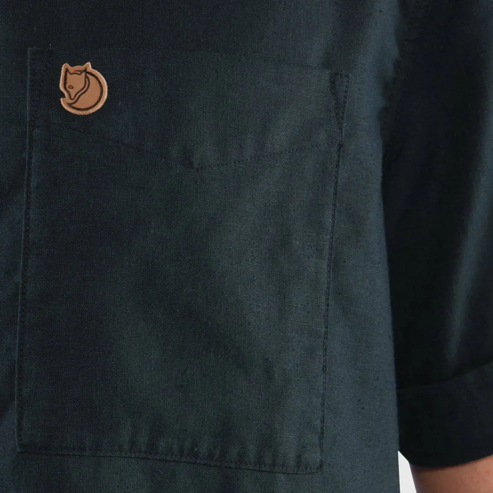 Fjällräven Men's Övik Travel Shirt Short Sleeve Chalk White-sand Stone