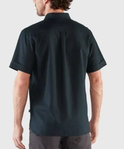 Fjällräven Men's Övik Travel Shirt Short Sleeve Chalk White-sand Stone