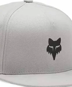 Fox Fox Head Snapback Hat Steel Grey